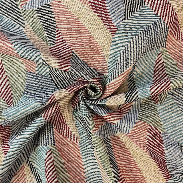 JACQUARD DECO IMPRIME Feuillages Abstrait Multi couleurs