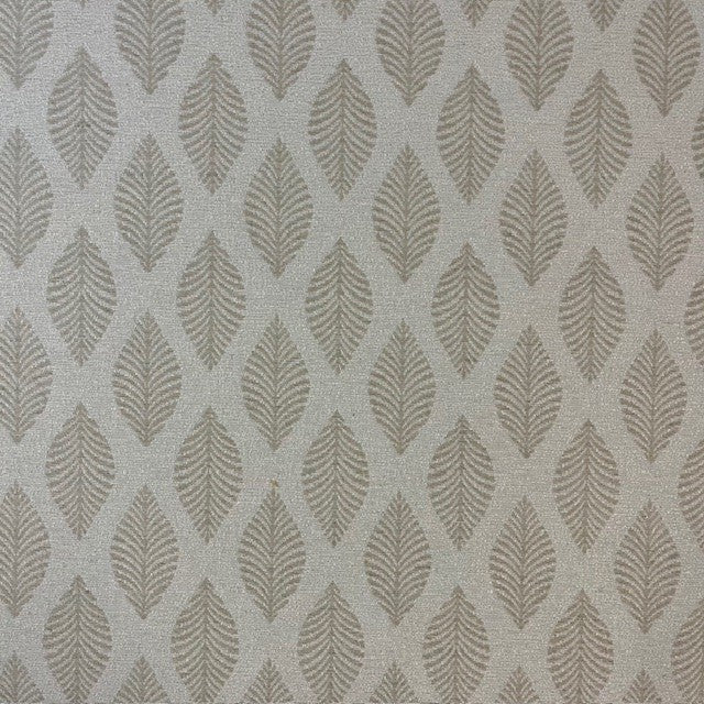 JACQUARD DECO IMPRIME Feuilles Abstraites Beige